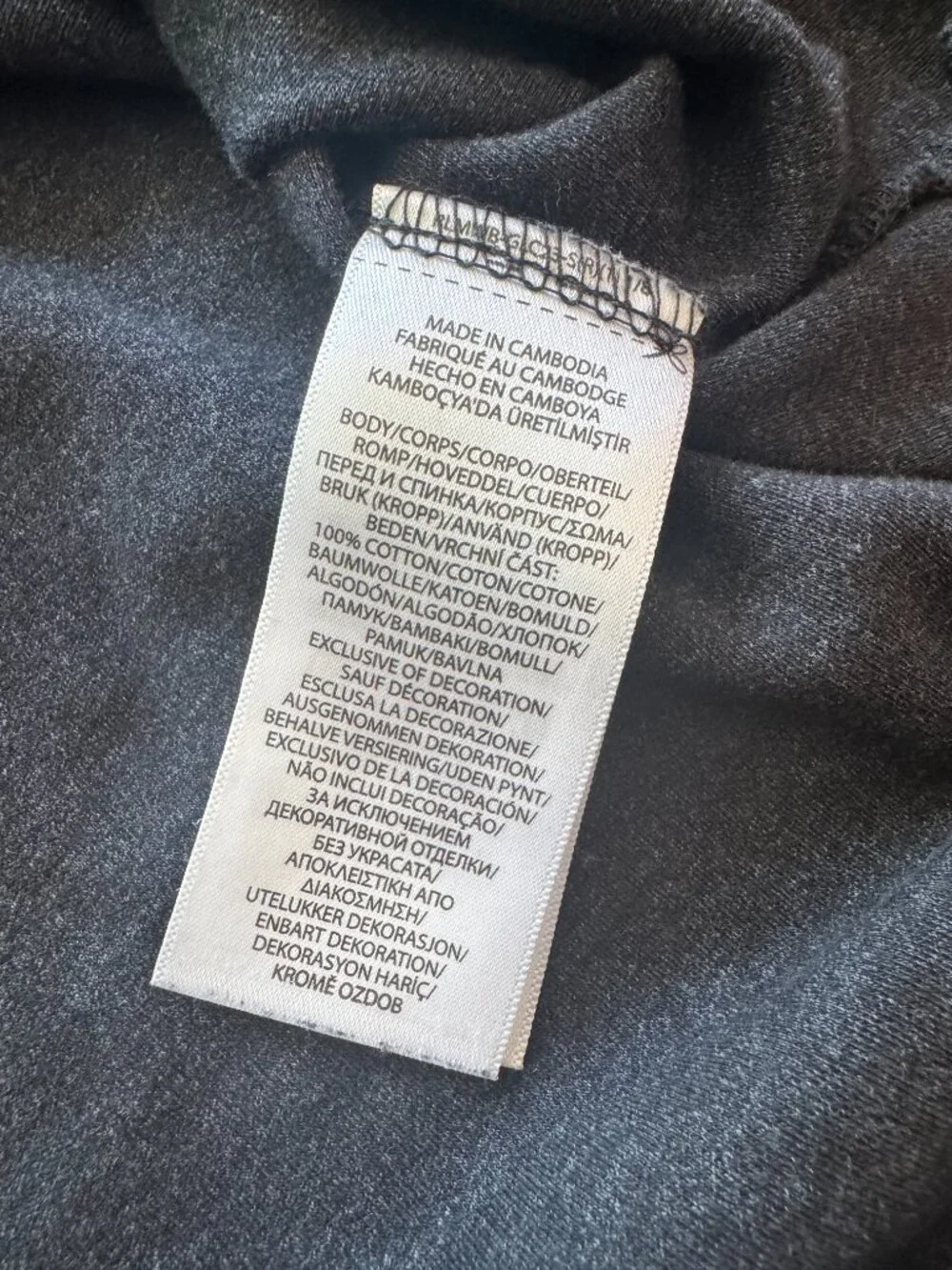 Polo Ralph Lauren Button Long Sleeve Henley Dark Gray Size Large Men's